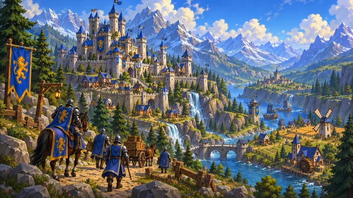 A mountain stronghold in winter